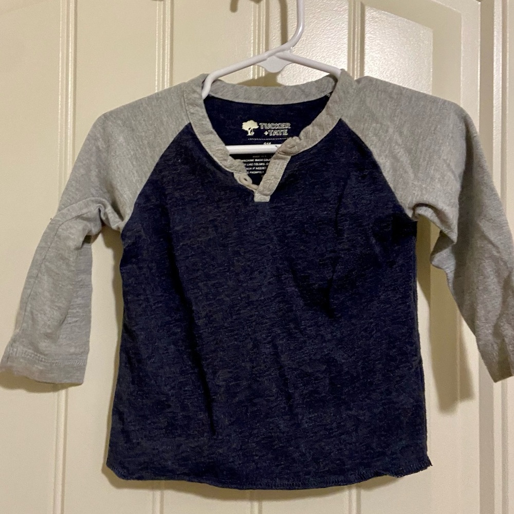 Tucker and Tate navy/gray baseball tshirt